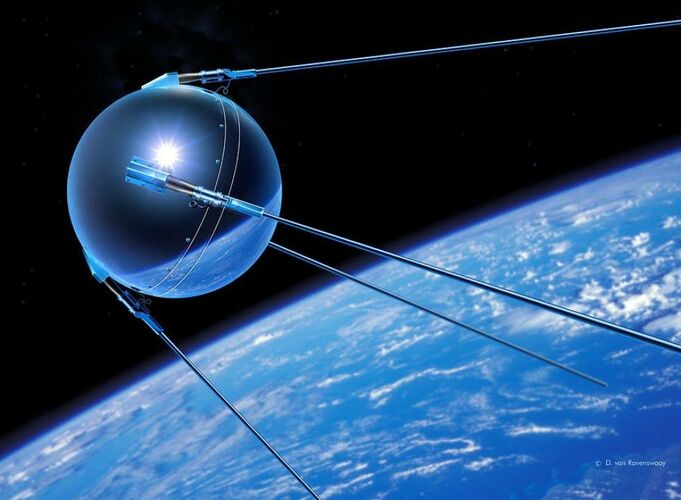Какая страна в 1957 году запустила первый космический спутник?