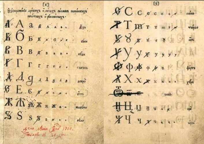Этот правитель собственноручно изменил азбуку и шрифт для упрощения русского языка  в 1710 году