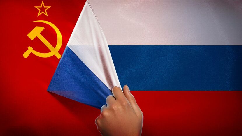 Какой элемент никогда не был на флаге СССР и РСФСР?