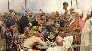 В каком музее выставлен первый эскиз маслом картины Ильи Репина «Запорожцы»?
