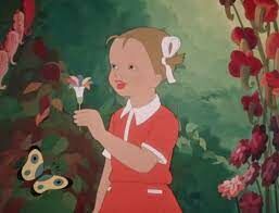   Девочку Женю в сказке «Цветик-семицветик» мама послала за баранками. Кому она купила маленькую розовую баранку?