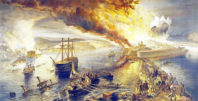 Разгром турецкой эскадры русским Черноморским флотом 30 ноября 1853 года, под командованием вице-адмирала Павла Степановича Нахимова произошёл у мыса