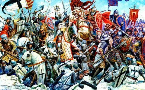 Битва, известная нам как «Ледовое побоище», состоялась в 1242 году на