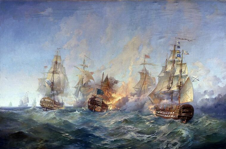 Сражением у мыса Тендра на Чёрном море , произошедшим 9 сентября 1790 года, которое закончилось победой над турецкой эскадрой, командовал